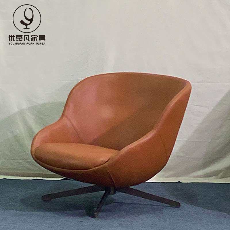 北欧阳台轻奢单人小沙发桌椅组合皮艺餐厅咖啡厅客厅休闲椅沙发椅