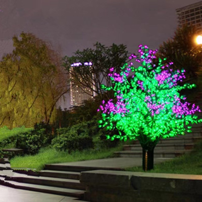 铁杆丁香花灯广场仿真植物亮化草坪灯户外防水装饰发光树灯