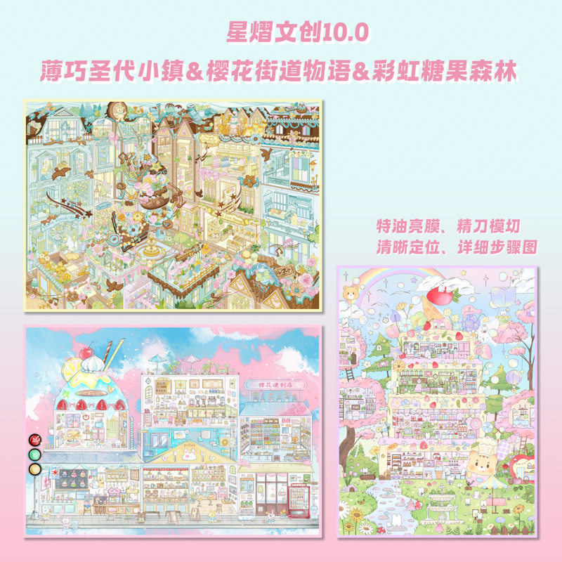 星熠文创10.0系列造景贴纸卡通