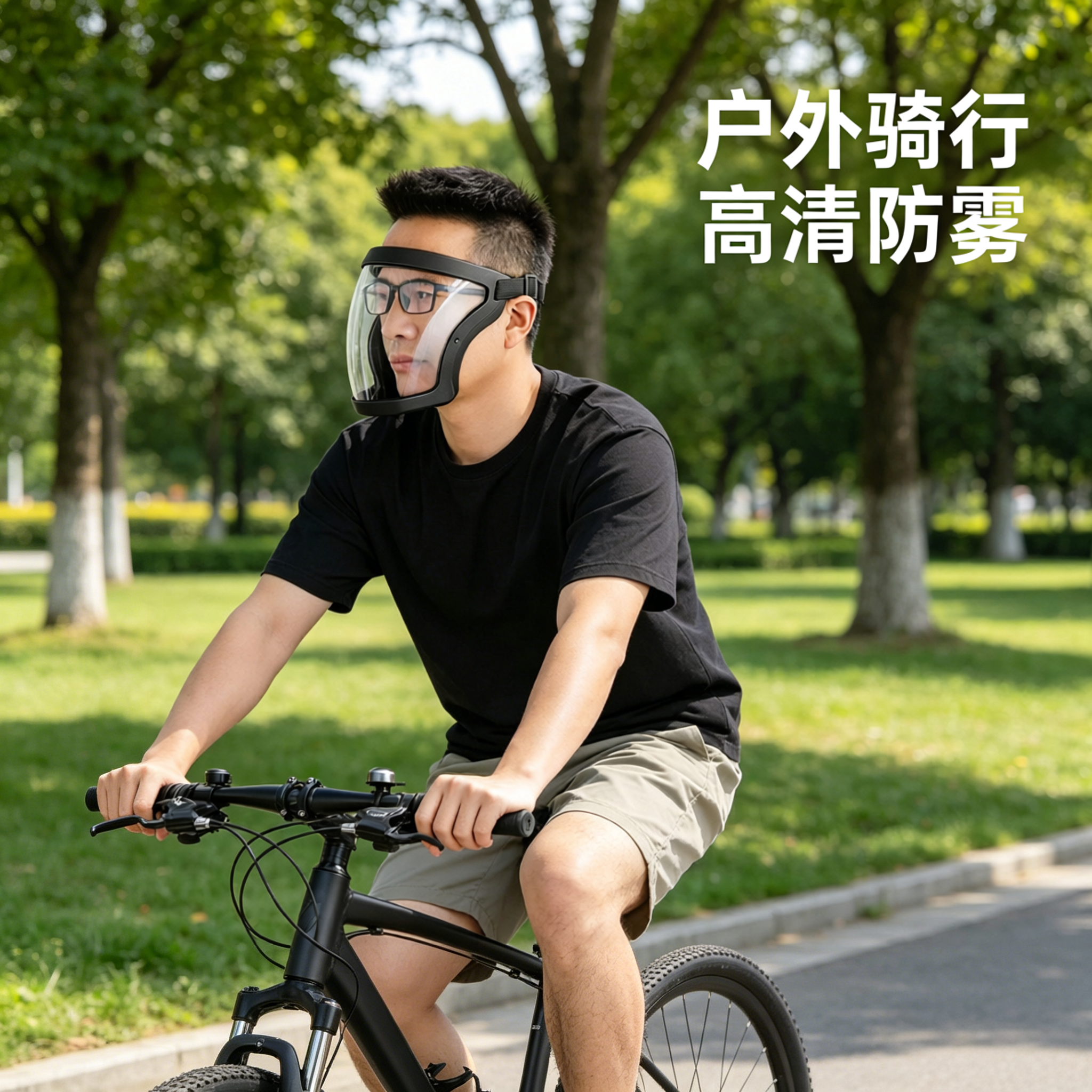 高透明防护面罩透明全脸头罩防雾