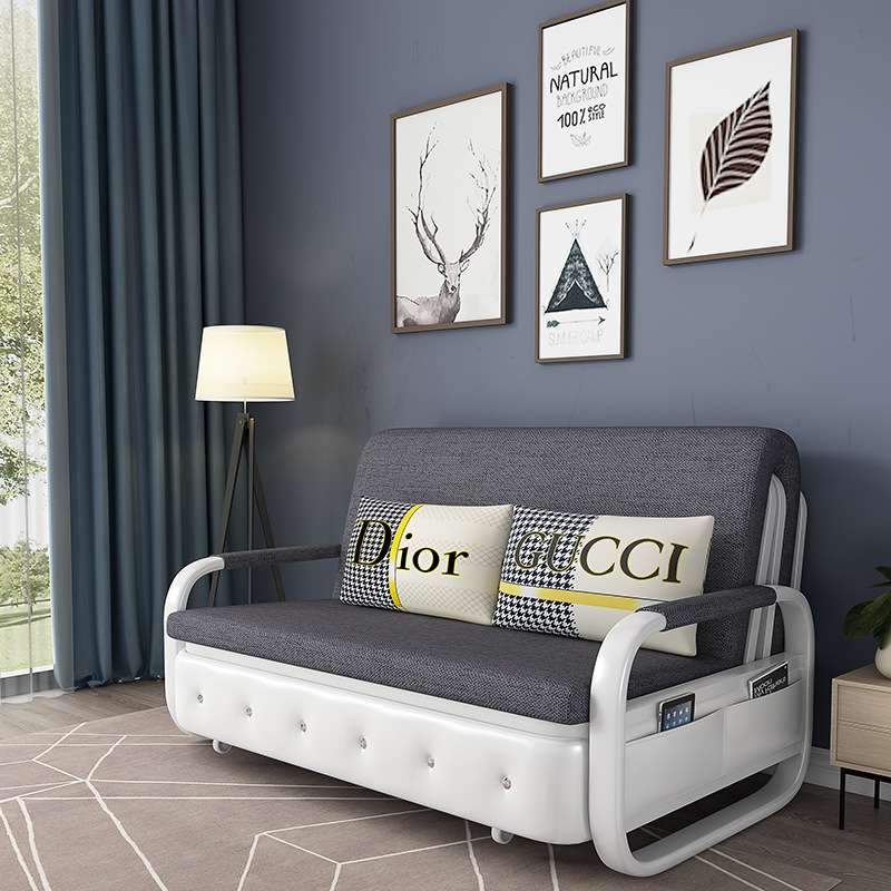 厂家 sofa bed折叠沙发床布艺多功能小户型双人两用储物沙发床图片