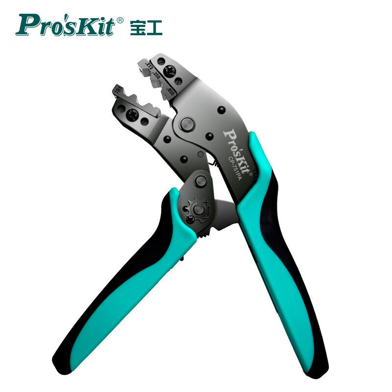 Pro`skit/宝工 CP-751PA 7.5寸BNC接头同轴端子棘轮压线钳压著钳