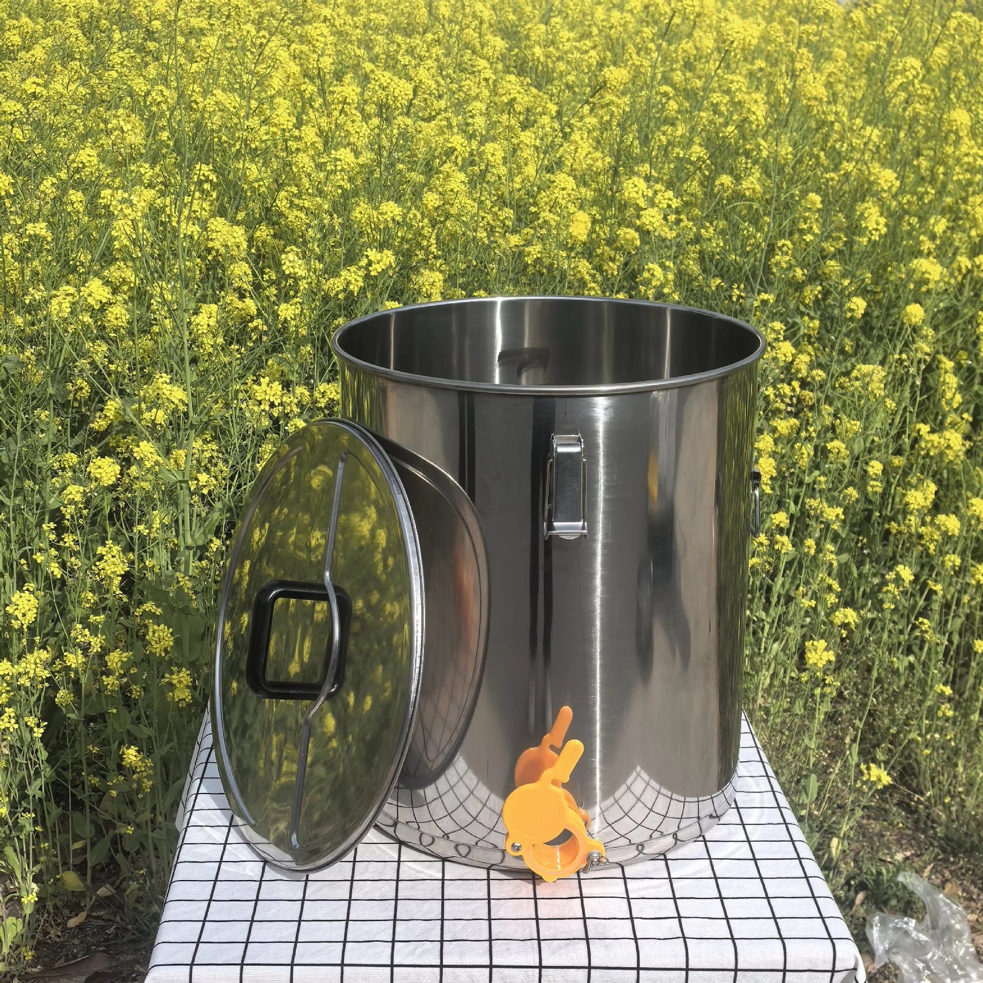 201/304蜂蜜储存桶可加滤网50L不锈钢蜂蜜桶120L不锈钢蜂蜜储存桶