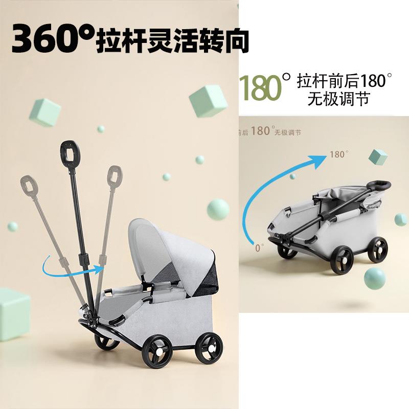 小型宠物猫狗推车儿童宝宝过家家玩具小拉车手推车外出宠物车狗车