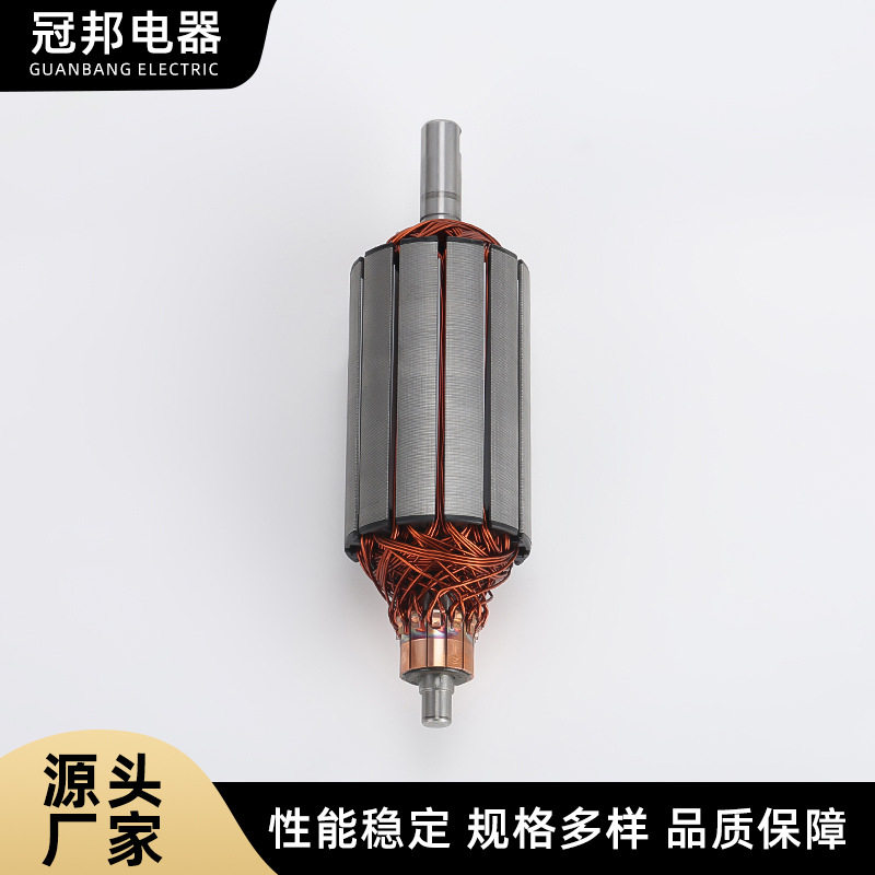 批发12V微型直流有刷电机24V气泵齿轮低速马达全铜电机转子配件