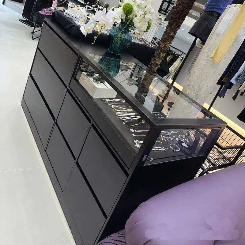 GYA中岛玻璃服装店流水展示台展示收银台储物柜柜台摆件吧台陈列