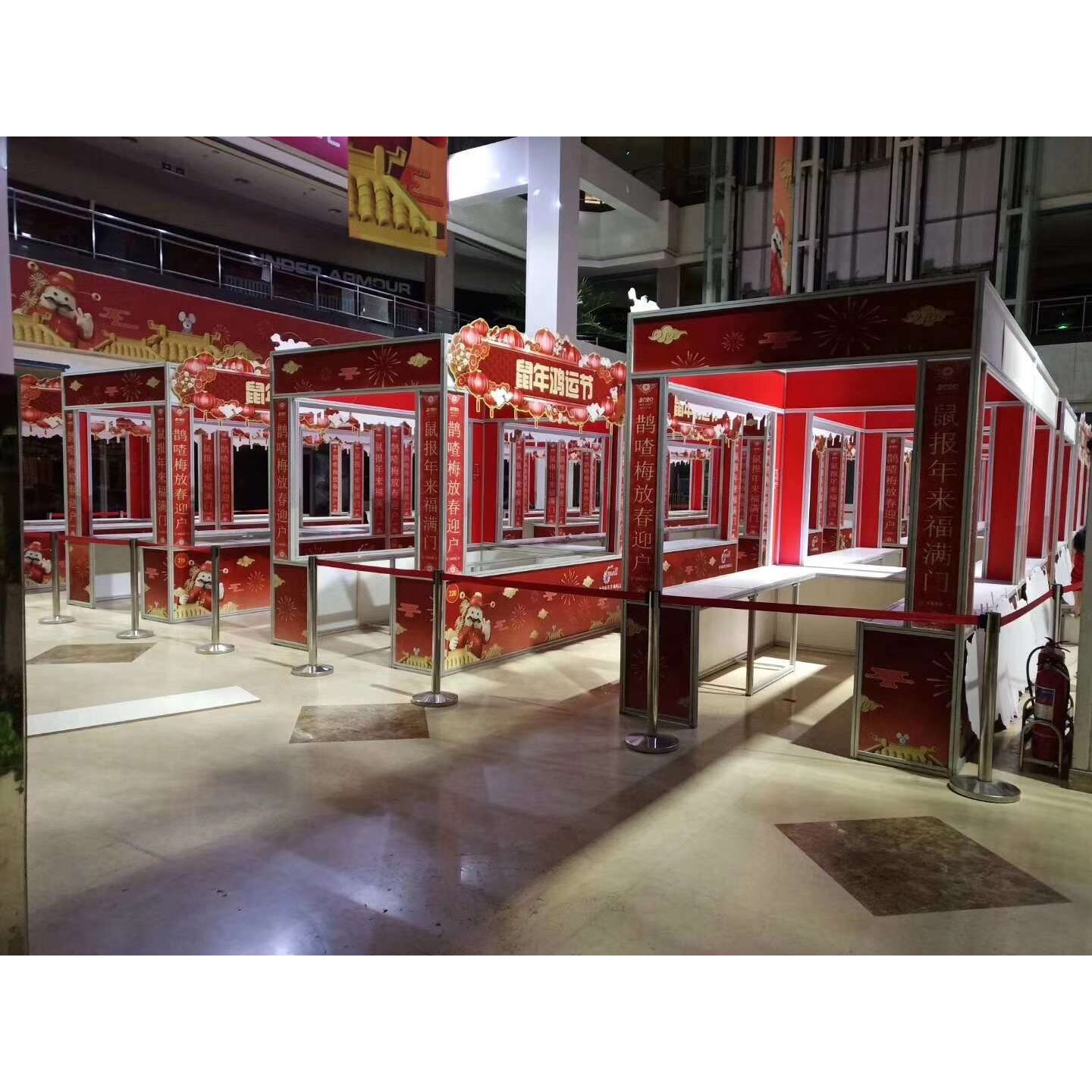 年货促销活动展示架 易拆装搭建铝制展架 展览展示方柱标摊 展会