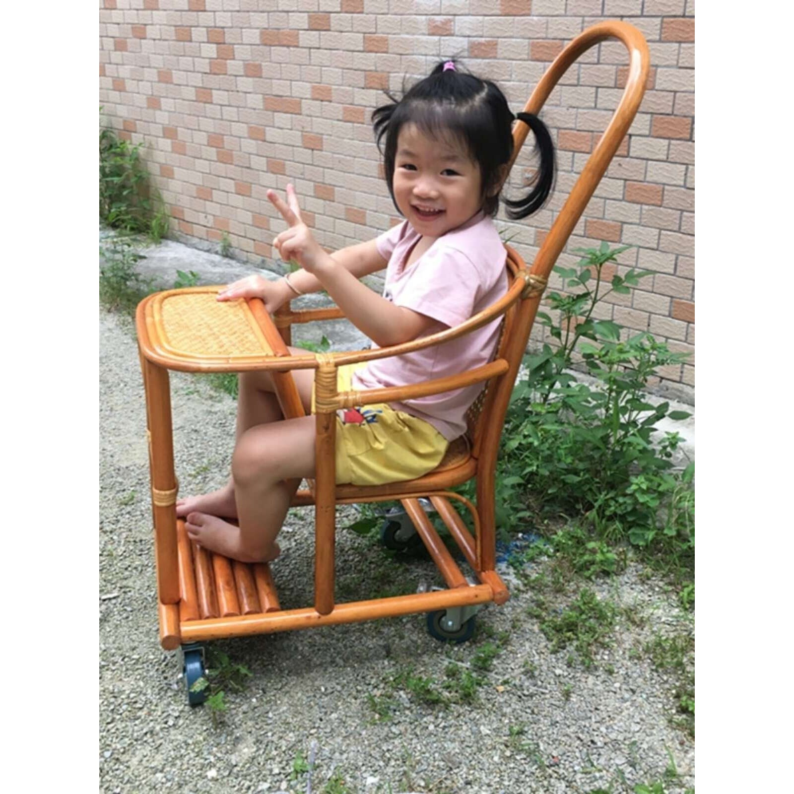 溜娃真藤婴儿推车坐式小孩外出儿童真藤编夏季宝宝车老式竹编