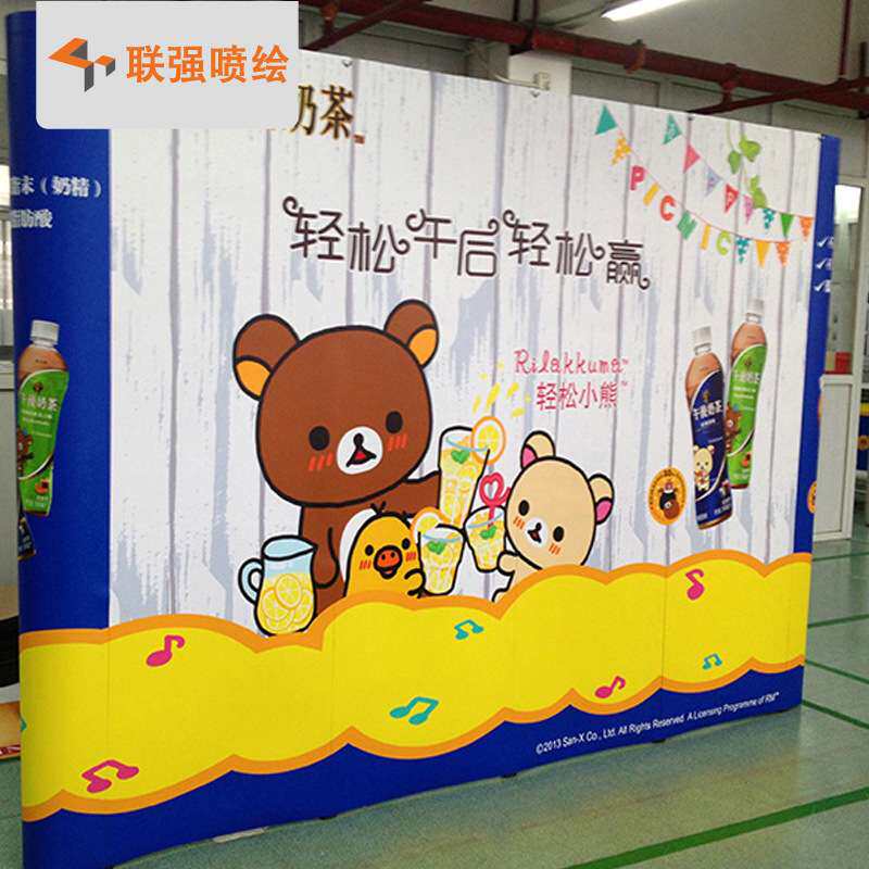 厂家供应PVC弧形拉网 豪华拉网展架 经编布热转印大画面制作