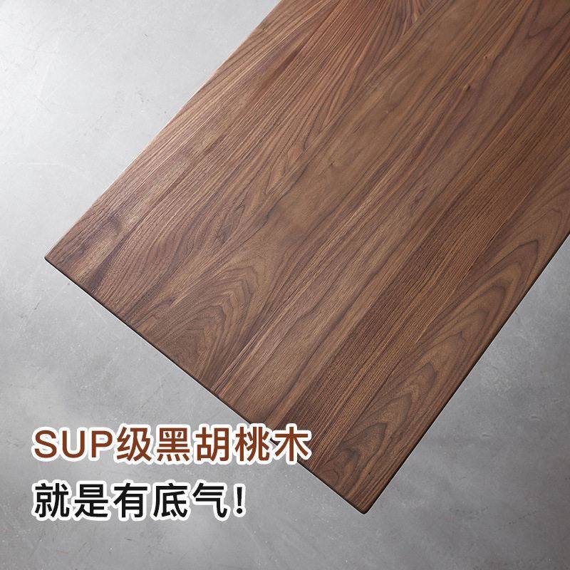 北欧简约亚克力悬浮餐桌家用长方形纯实木大板书桌小户型台