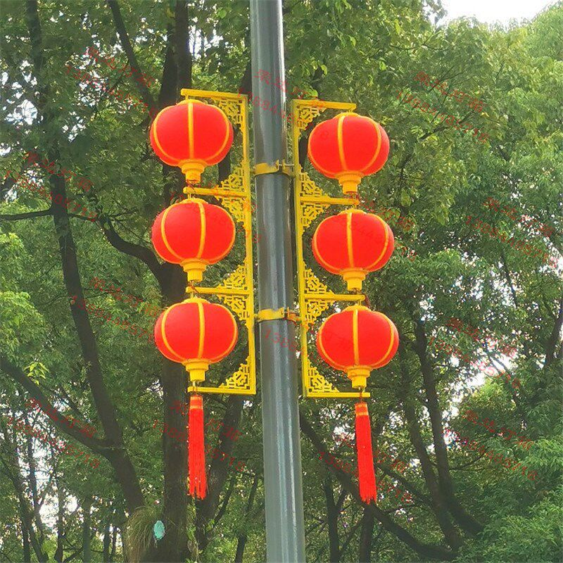 户外双面亚克力LED吸塑国旗发光中国结灯笼道旗路灯灯箱广告宣传