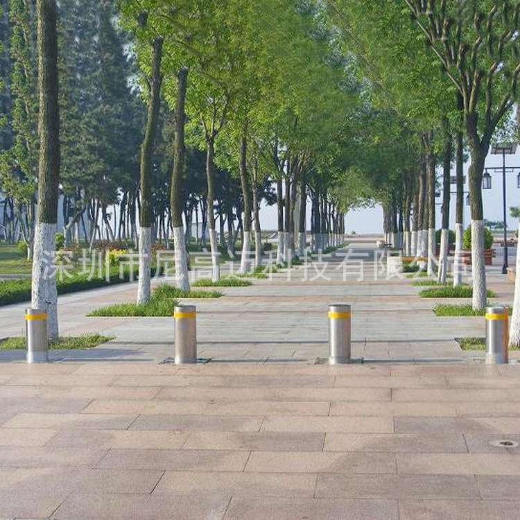 陕西榆林工厂全自动拦车伸缩路桩遥控起落警示庄304不锈钢防撞柱