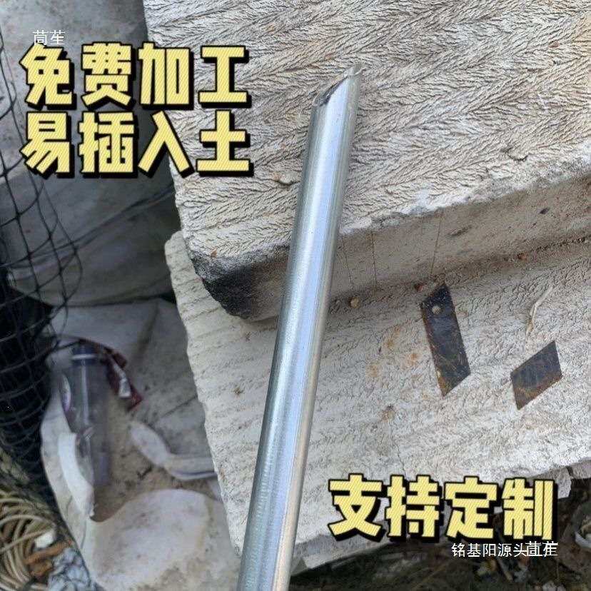 尖头围栏立柱杆镀锌空心钢管圆管方管围栏葡萄架支撑杆镀锌管立柱图片