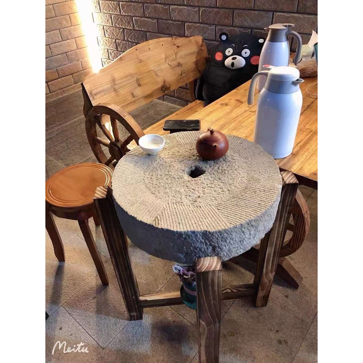 实木架子底座水缸木架花盆架鱼缸架酒坛架手推小石磨架子托盘酒缸
