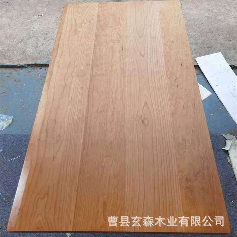 北美樱桃木板原木桌面板吧台餐桌飘窗实木板红樱桃直拼板家具板