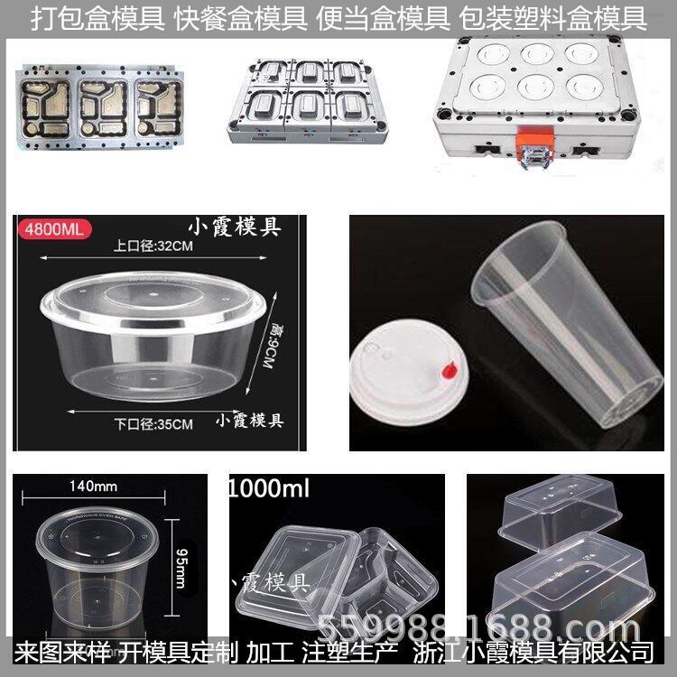 黄岩注塑模具 一出八一次性透明快餐盒模具