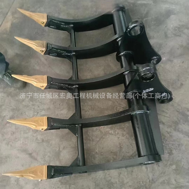 挖机属具挖斗快接转换器螺旋钻翻地耙子L液压拇指夹抓木器松土器