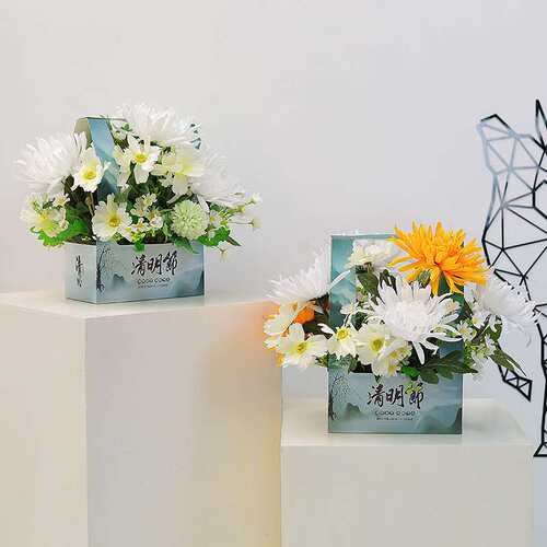 清明节仿真花祭司的塑料花假花用品花清明仿真菊花坟前花祭典花束