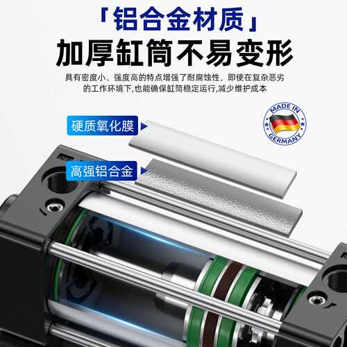 带中摆安装气缸SC32/40/50/63/80/100/125/160/200-TC支架-M座