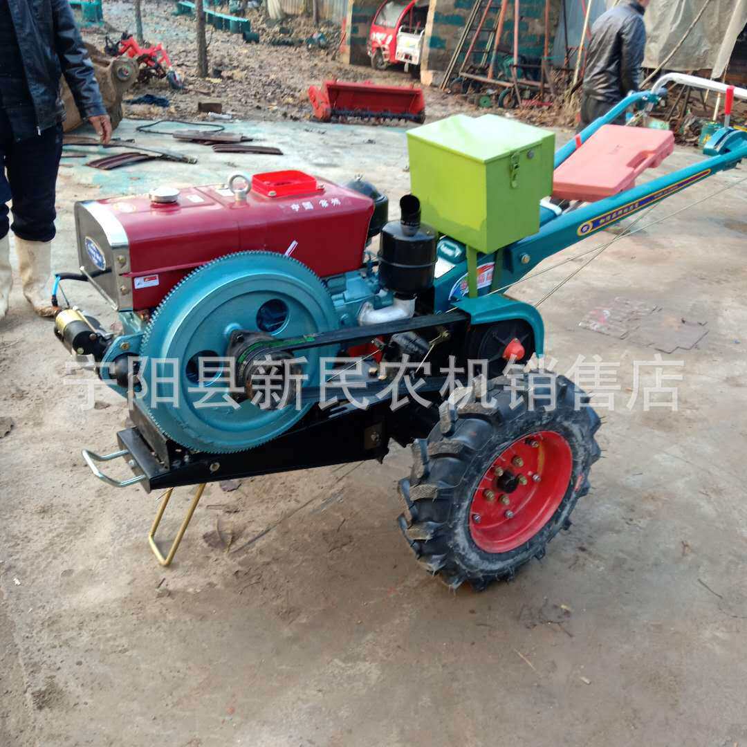 家用手扶车多型号手扶拖拉机可带翻转犁除草轮防滑轮可加旋耕机