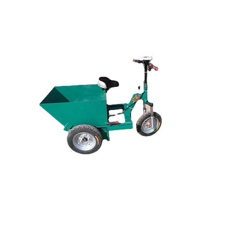 兰灵机械电动后卸式工地泥沙混凝土运输工具车三轮翻斗车