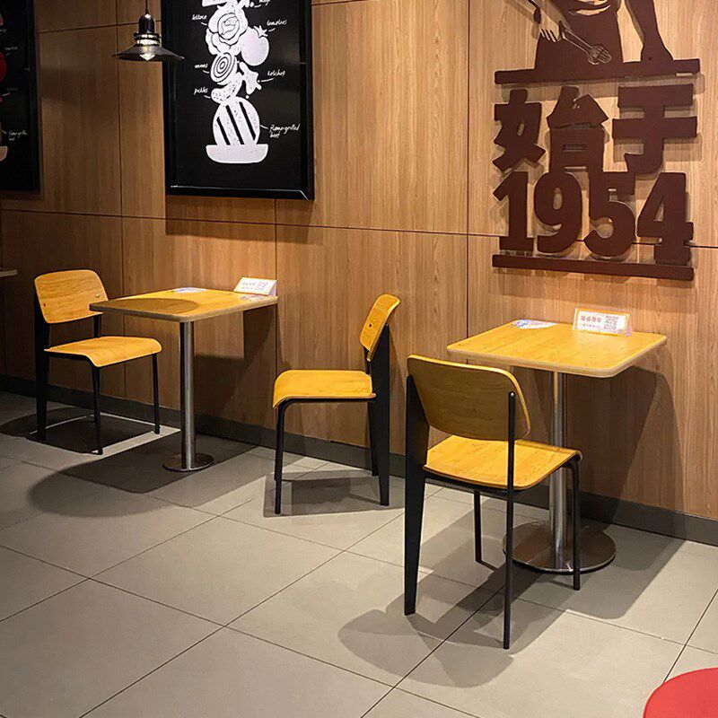 奶茶店桌椅组合烧烤餐厅学校食z堂餐桌椅面馆快餐饭店椅子餐饮家