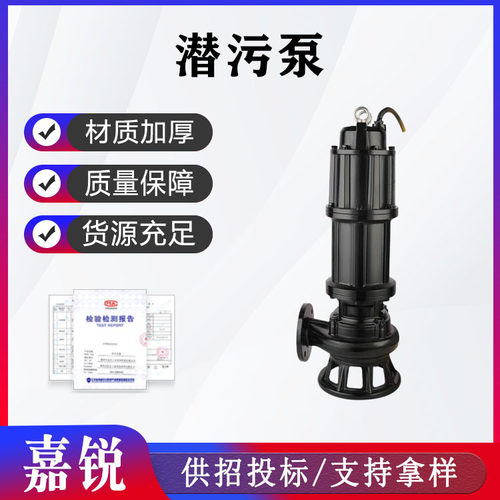 10m/20kW无堵塞大流量潜污泵