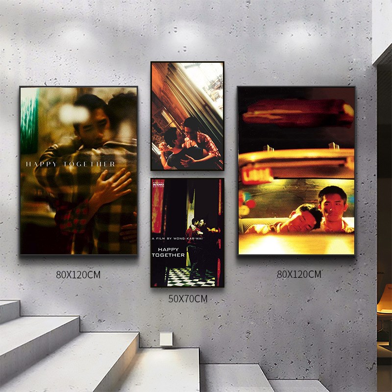 梁朝伟张国荣春光k乍泄电影挂画怀旧酒吧餐厅壁画影音室复古装饰