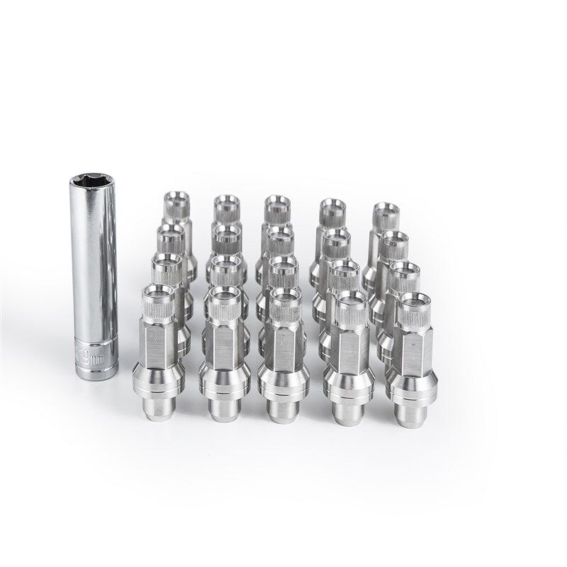 不锈钢适用丰田款轮毂螺母螺丝M12xx1.5 M14 x1.5长度48mm20件/套