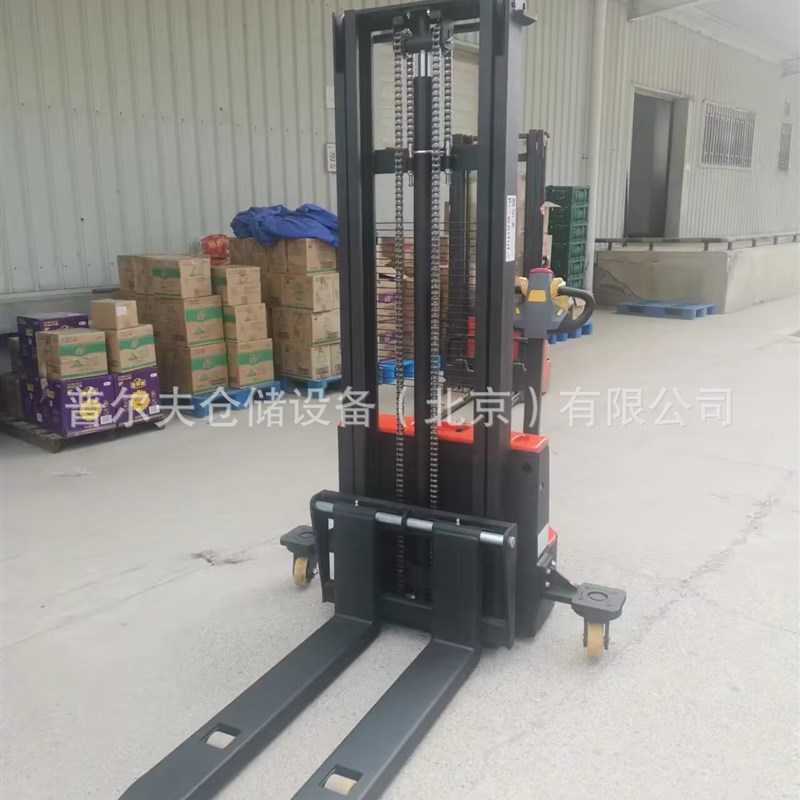 经济款全电动堆高车电瓶托盘堆垛机蓄G电池叉车货架升高车北京维