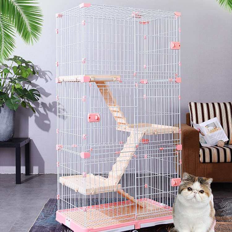可折叠三层狗笼多功能狗笼可堆叠可移动宠物笼中小型犬狗笼子