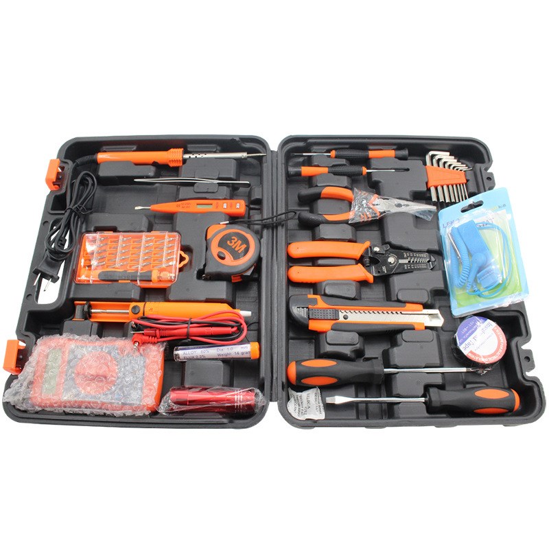 组合工具套装47件套电工维修工具箱手动电器修理组套家用五金配件