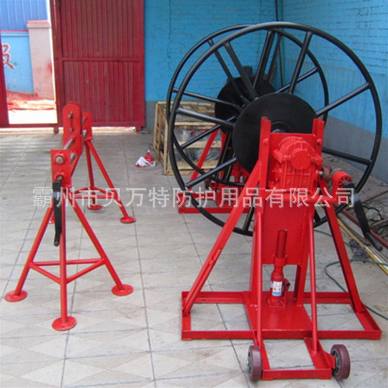 SYSJ-3/5型手摇收线机电力施工立式电缆放线架人力X手动收放线架