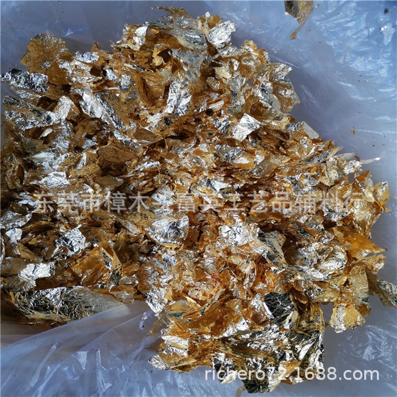 现货供应美术绘画蜡烛美甲碎金箔片碎J银箔玫瑰金工艺品用金箔