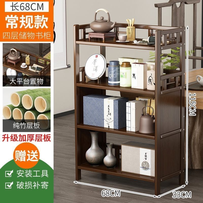 小博古架家用茶水柜m客厅新中式茶柜茶台茶桌边柜收纳柜置物柜客