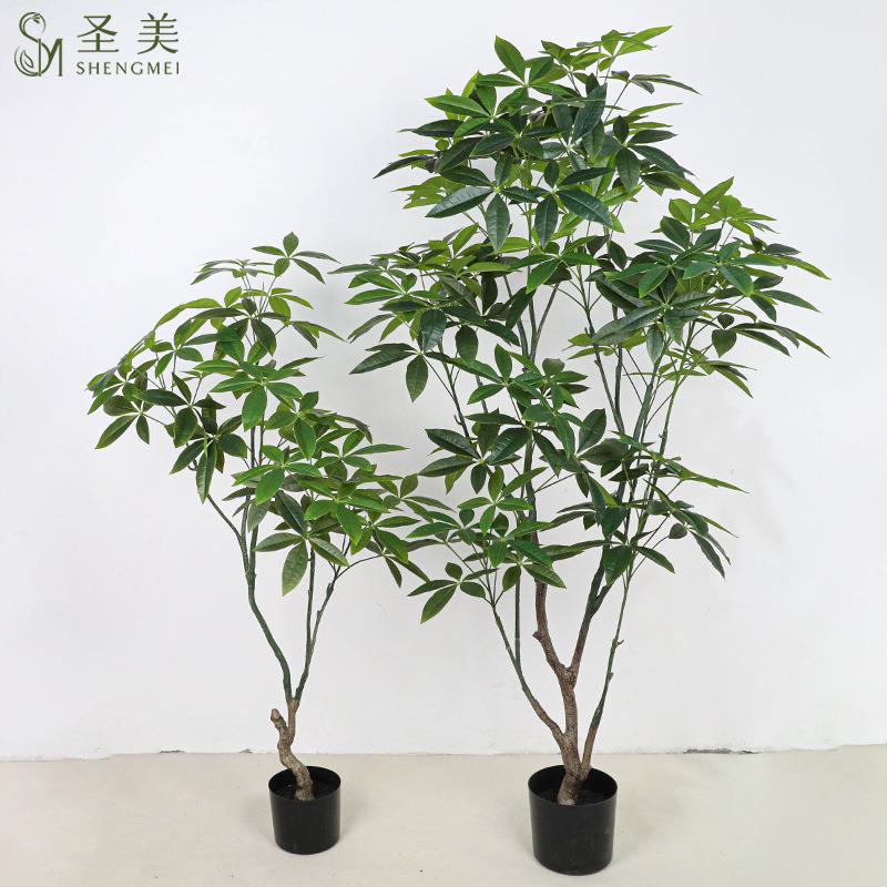 仿真发财树绿植家居造景盆栽家居室内装饰摆件假树室内摄影道具