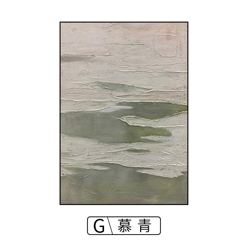 浅川现代抽象客厅装饰画北欧简约色块大幅沙发落S地画玄关手绘挂
