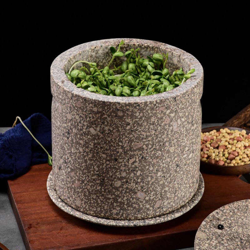 麦饭石生豆芽机家用发豆s芽神器豆芽罐桶器生绿黄豆芽生芽发芽盆