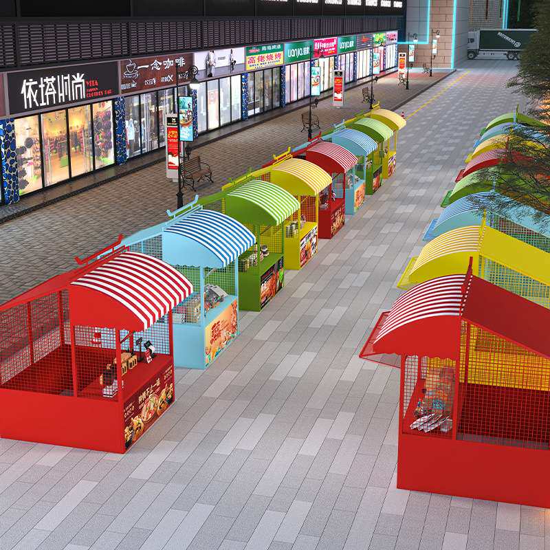 创意集市商业街活动摊位架商场促销展示架户外广场夜市小吃摆摊架