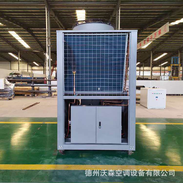 空气能热泵采暖制冷两用带地暖空气能大棚养殖;带风盘空气源热泵