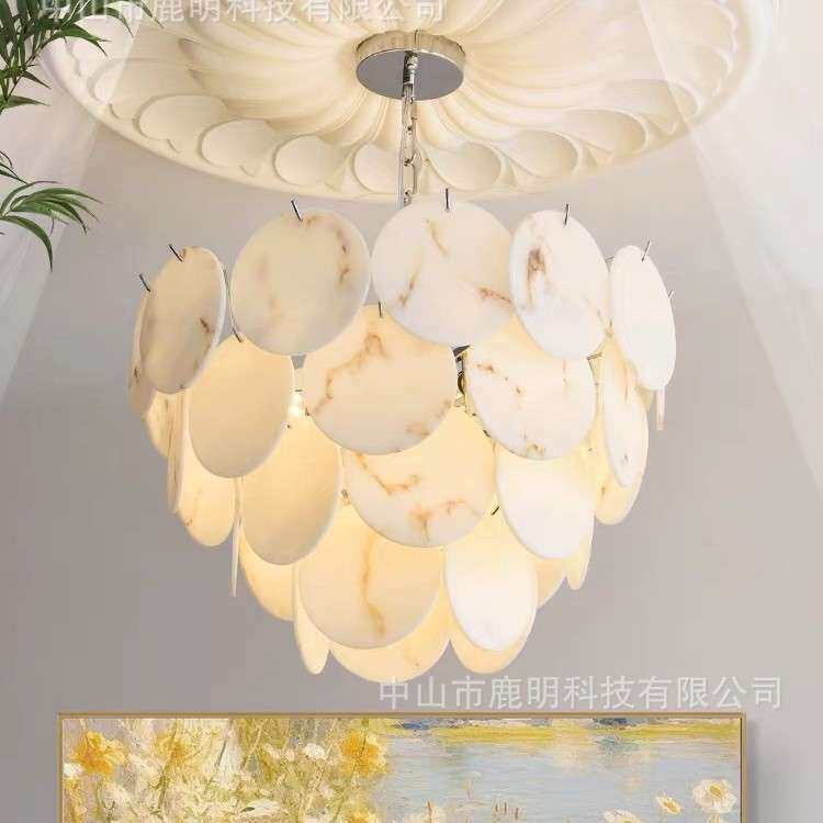 法式穆拉诺仿云石吊灯美式轻奢简约客厅卧室餐厅酒店大厅装饰吊灯