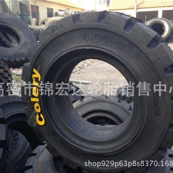平板车轮胎 500-8  400-8 实心叉车轮胎含钢圈现货销售