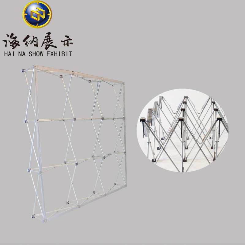 背景拉网展架墙会议合金展架架卡拉网铝合金拉网卡扣签到布面展架