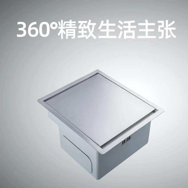 隐藏式静音缓降阻力板304不锈钢迷你吧台盆手工水槽中岛台