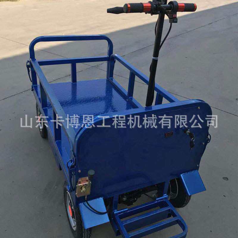 新能源拉砖三轮车厂家拉货推车搬运车站驾式四轮平板车