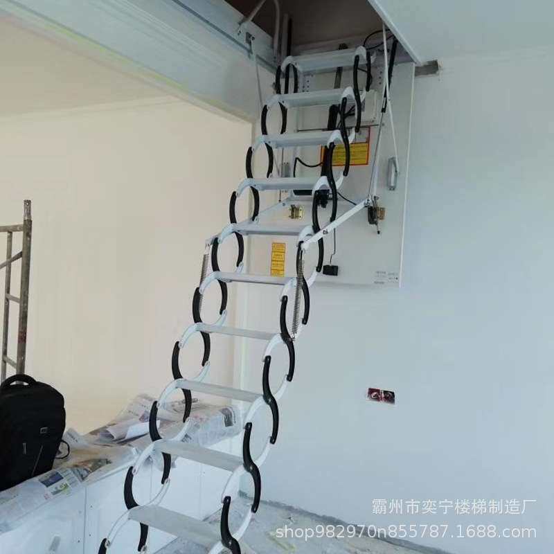 现货销售阁楼伸缩楼梯折叠升降楼梯家用复式别墅室内收缩拉伸隐形