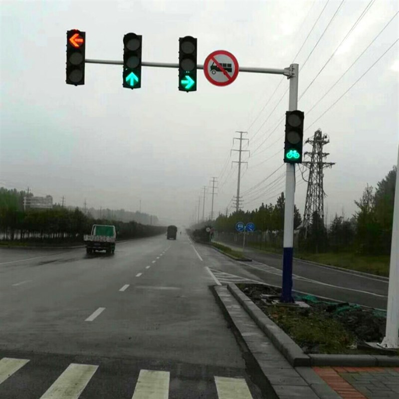 外壳闪光交通灯 安全警示人行信号H灯 led三色交通红绿灯