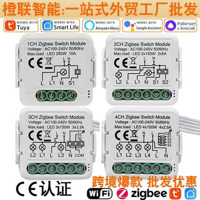 涂鸦WiFi智能通断器 Alexa语音远程控制改造智能开关模块