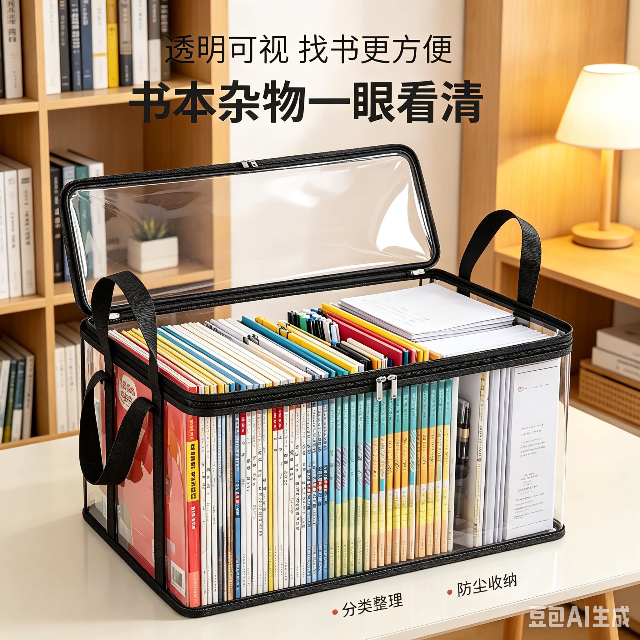 【寒暑假期】旧书收纳陈列书本收纳袋学生透明袋教室桌上文件袋wy