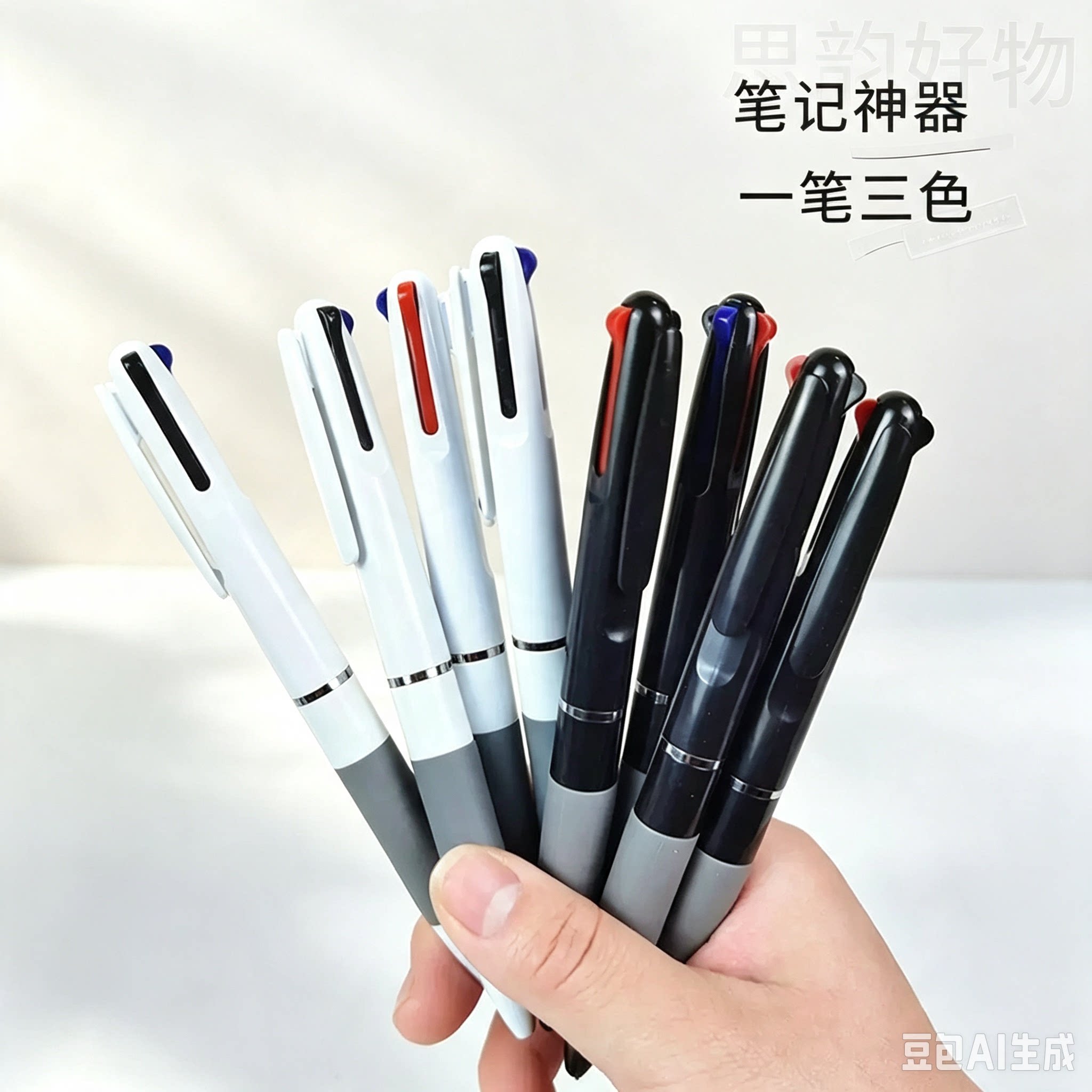 【老师推荐】多色笔按动笔多色学生用分类标记速干中性笔SH